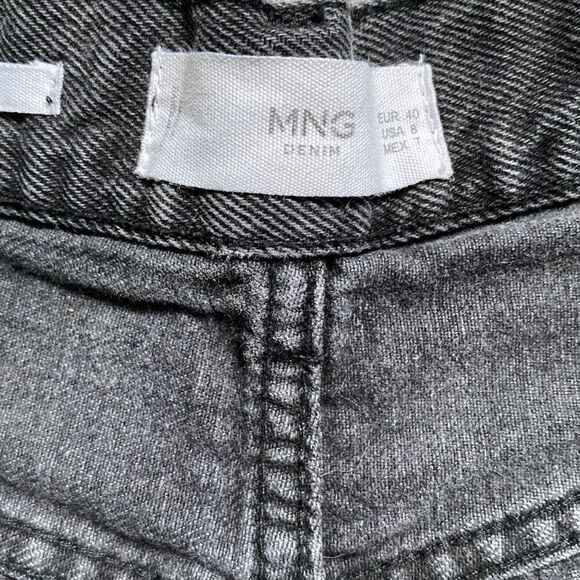 MNG Black Distressed Denim Shorts - Picture 3 of 5